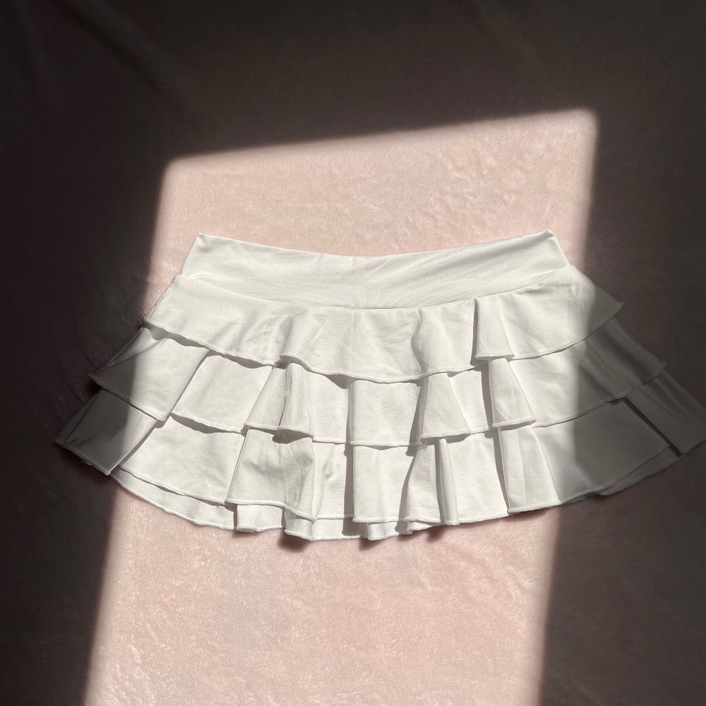 ruffled micro skirt S